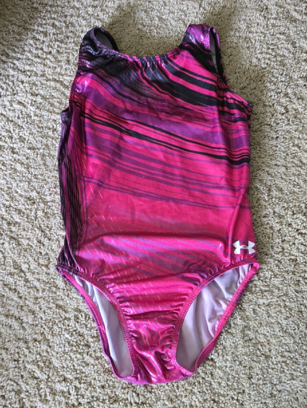 Under Armour adult medium Pink and Black Ombre gymnastics leotard